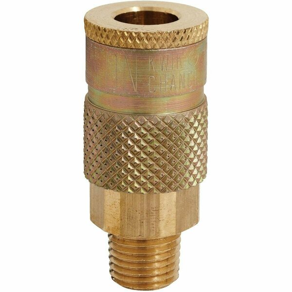 Milton Tru-Flate 1/4 In. MPT T-Style Brass Coupler S-786